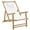 Cream white, variant on vidaXL Patio Deck Chair Sling Chair for Balcony Deck Porch Bamboo and Canvas