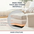 thumbnail image 3 of Ornavo Home 2 Pack 15 Inch Folding Storage Ottoman with Storage, Square Cube Linen Small Storage Ottoman Foot Rest Stool - Beige, 3 of 6