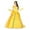 Yellow, variant on HAWEE Women's Hallloween Belle Costume Princess Dress Layered Prom Satin Dresses with Gloves, Petticoats
