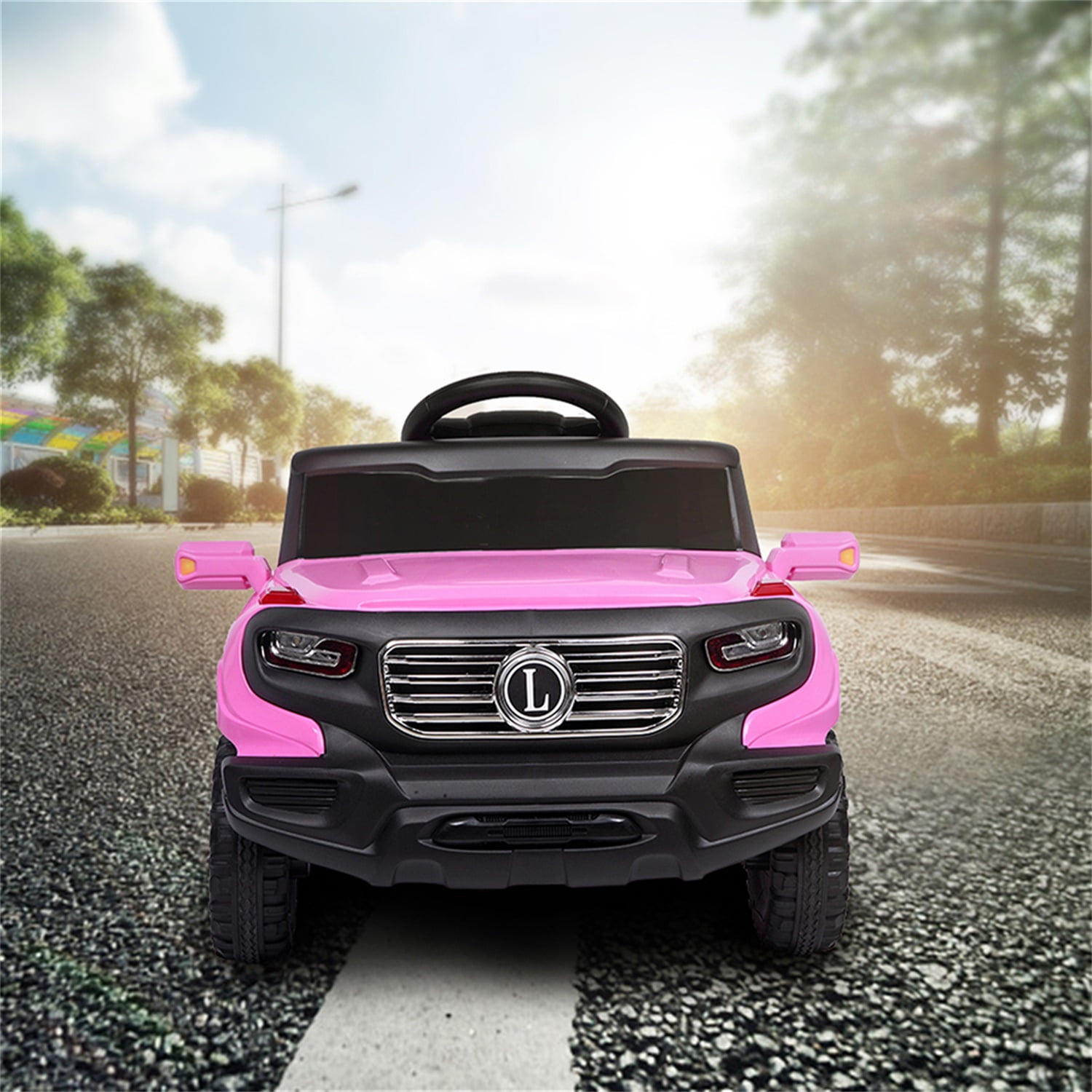 Kepooman Electric Car Single Drive Children Car with 35W*1 6V7AH*1 Battery Pre-Programmed Music and Remote control Pink Kepooman Electric Car Single Drive Children Car with 35W*1 6V7AH*1 Battery Pre-Programmed Music and Remote control Pink