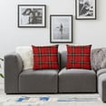 thumbnail image 2 of PIKWEEK  Christmas Scottish Tartan Plaid Throw Pillow Covers Farmhouse Classic Decorative Square Cushion Cases for Home Decor Sofa Couch  , Various Sizes, Set of 2 White, 2 of 7