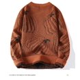 thumbnail image 3 of Suéter con estampado de calabaza cálido para hombre, suéteres de punto holgados e informales a la moda, suéteres navideños de alta gama para otoño e invierno de 2024, 3 of 4