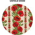 thumbnail image 3 of Red Flower Round Tablecloth Desk Cloth Washable Table Cover for Kitchen Party Decor 60 Inch, 3 of 6