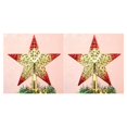 thumbnail image 2 of Naiovety 1pc de la parte del árbol de Navidad brillo estrellas colgar de Navidad decoración árbol Topper Navidad suministros de decoración Rojo 2Conjunto, 2 of 5