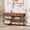 47",Rustic Brown, variant on Satifur 47" Entryway Table with 3 Fabric Drawers, Console Table Metal Frame Sofa Table with 2 Shelves for Living Room and Hallway,Brown