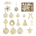 thumbnail image 2 of Christmas Tree Ornaments Set 38 Piece White Velvet Christmas Ornaments Gold Christmas Ornaments Mini Christmas Ball Ornaments Christmas Tree Decorations for Holiday Home Decor, 2 of 6