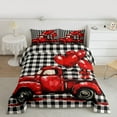 thumbnail image 2 of Manfei Truck Car 2pcs Bedding Comforter Set for Female Men Teens,Red Love Heart Print Twin Comforter Sets,Valentine's Day Breathable Bedding Set,Ultra Soft Home Decor,Reversible, 2 of 8