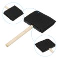 thumbnail image 4 of Unique Bargains 3' Paint Sponges for Painting, 50 Pack Rectangle Painting Sponge Foam Brush Wooden Handle, Black, 4 of 7