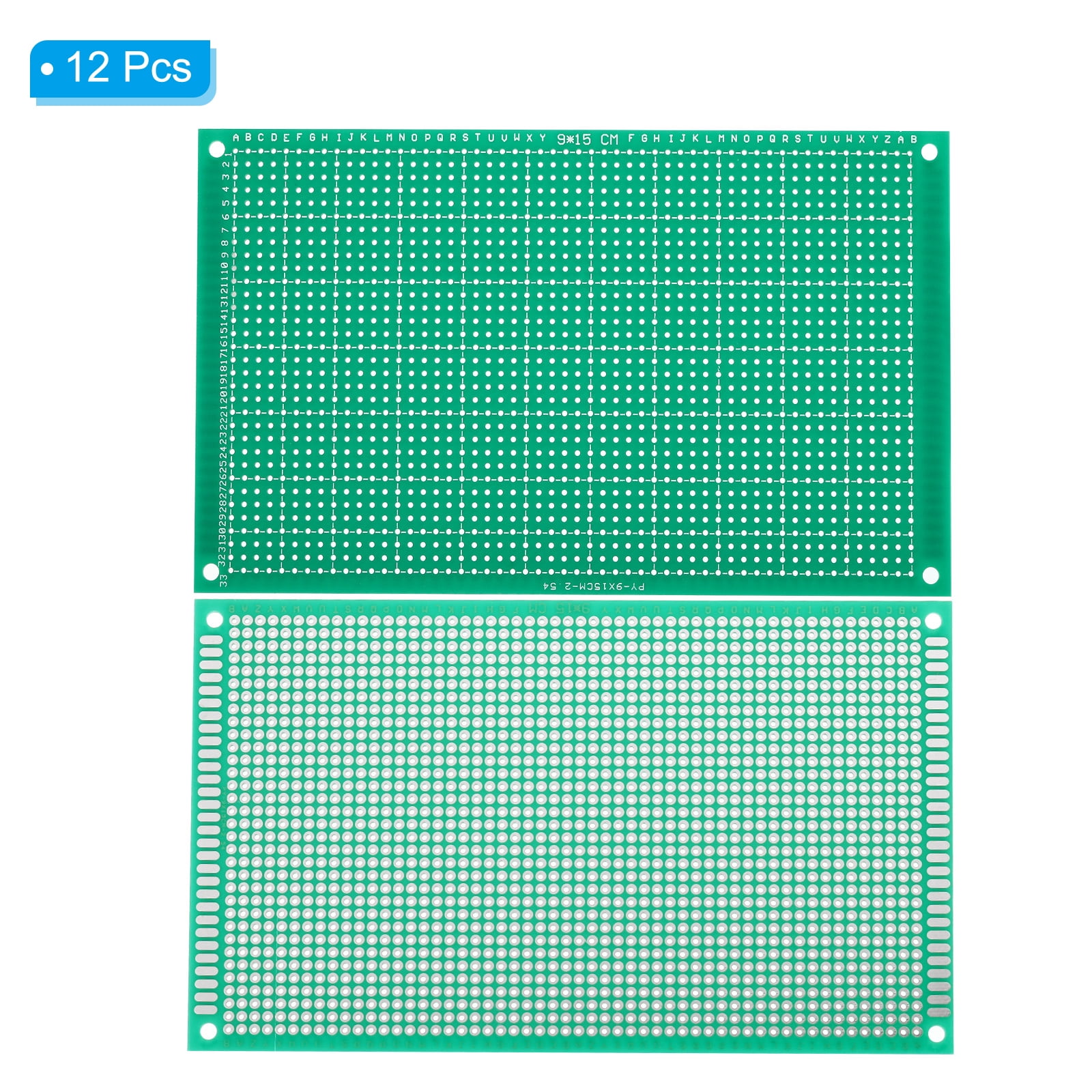 6" x 3.5" PCB Board Circuit, 12 Pcs Single Sided Prototype Solder Boards for Soldering and Electronic Project Circuit Boards Solderable Breadboard, Green