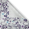 thumbnail image 6 of Ambesonne Floral Grommet Curtain, Butterflies and Swirls, 50" x 63", Dark Purple Pale Blue, 6 of 6