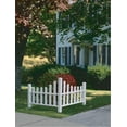 Vita Country Corner Picket Fence Accent for Yard & Garden Landscaping