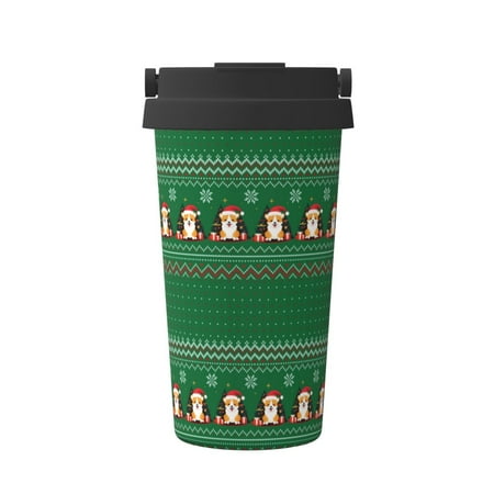 

Goofa Christmas Corgis for Insulated Travel Coffee Mug Spill Proof Leak Proof 16 OZCoffee Tumbler Reusable Coffee Cups with Lids Thermos for Hot and Cold Drink