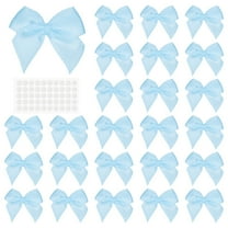 Uxcell 50Pcs Mini Bows Small Satin Ribbon Bows with Sticky Pads Fit for Crafts Wedding Party Decor Gift Wrapping Sky Blue