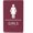 Burgandy, variant on ADA CENTRAL SIGNS - 6"X9" Girls Restroom Sign - ADA Compliant Tactile Graphics Grade 2 Braille Text Plastic Wall Signs - Bathroom Door Placard Double Sided Tape Rest Room Sign for Business Apartment