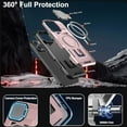thumbnail image 2 of MYKOMI for iPhone 16 Pro Case with Camera Cover Stand, [Compatible with MagSafe] [2xScreen Protector] [Military-Grade Protection] Heavy Duty Shockproof Rugged Magnetic Phone Case, 2 of 7