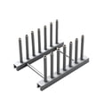thumbnail image 2 of HEVIRGO Kitchen Dish Plate Pot Cover Drying Drain Holder Plastic Storage Rack Shelf, 2 of 8