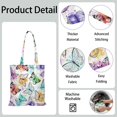 thumbnail image 5 of Watercolor Butterfly Floral Canvas Tote Bag – Romantic Nature-Inspired Reusable Cotton Shopping Bag with Artistic Fantasy Garden & Starry Sky Design for Women, Teens, Aesthetic Gift Lovers, 5 of 7