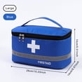 thumbnail image 4 of Bolsa de botiquín de primeros auxilios, bolsas de medicina con mango ligero, ahorro de espacio, tela Oxford, caja médica, cocina, deporte, Almacenamiento y organización del hogar Azul Grande Toystoory  HA077081-06, 4 of 6