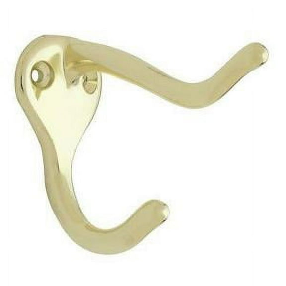 Liberty Hardware B59303G-C7 1.1" Wide Double Hook Robe Hook