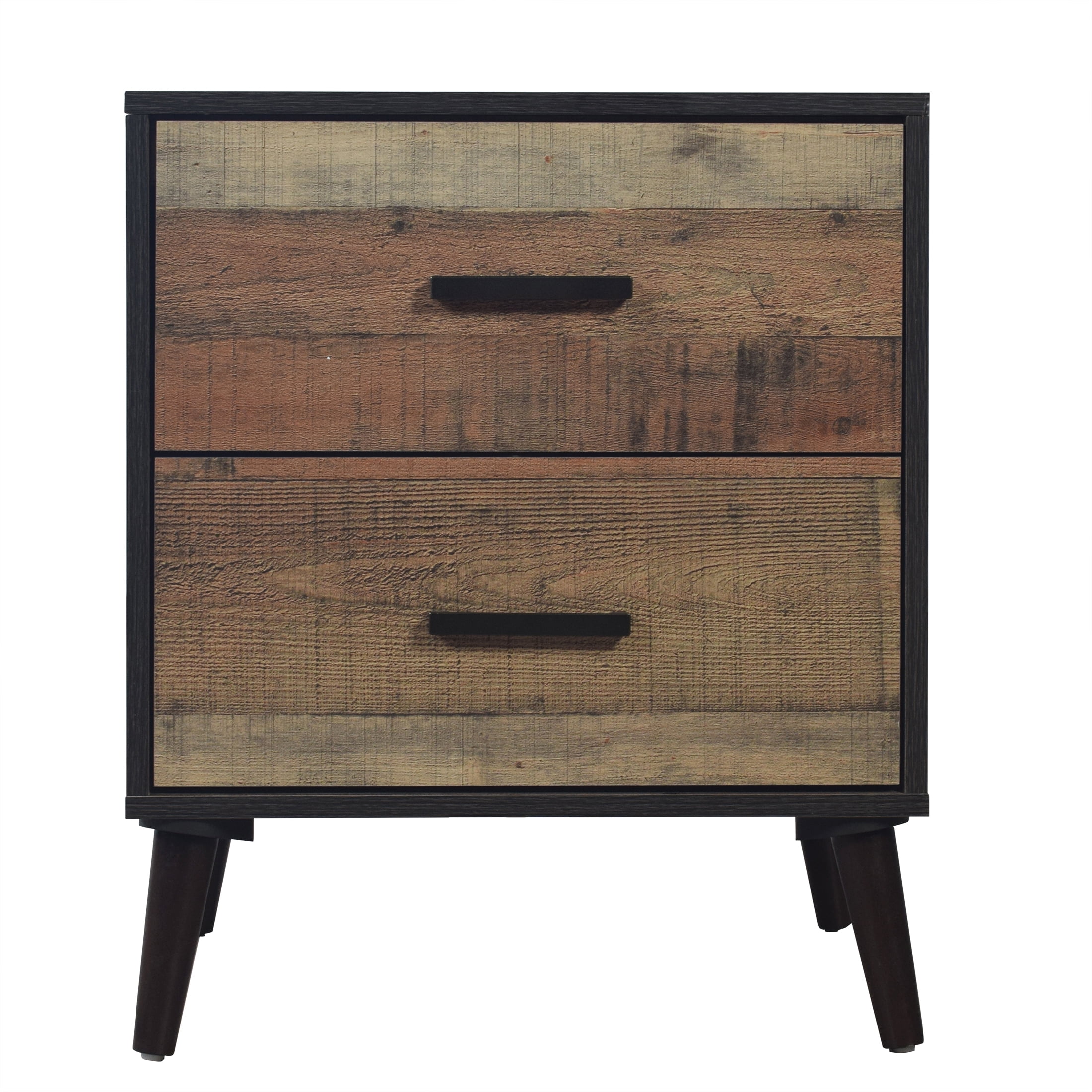 Castle Place Classic 2 Drawer Nightstand, Natural Oak