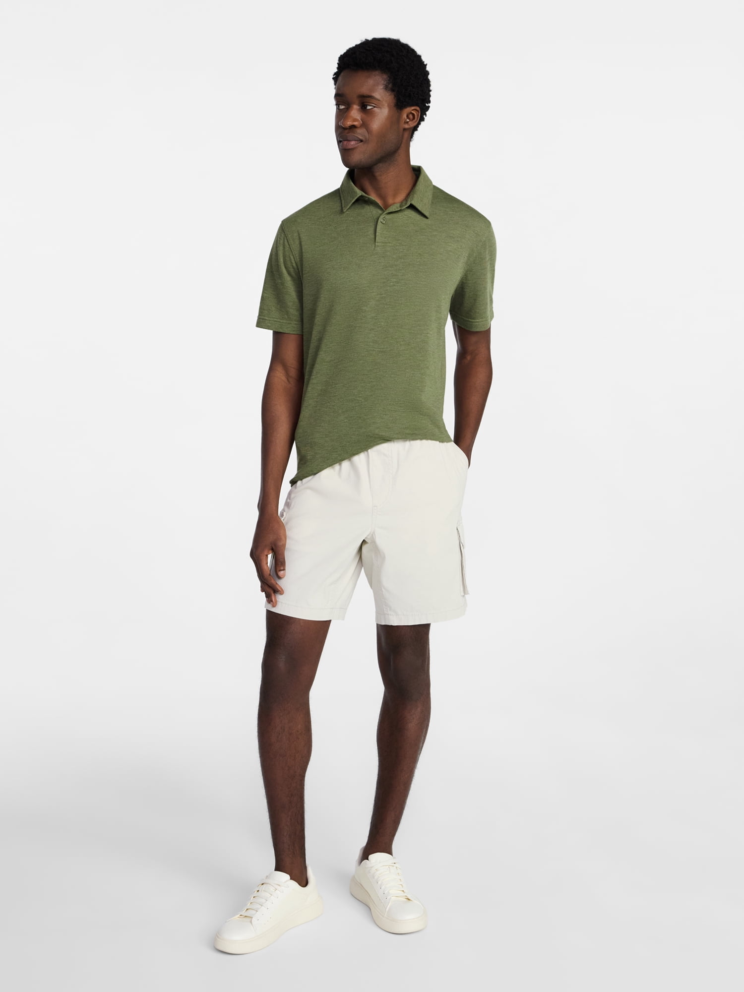 George Men's and Big Men's Double Knit Polo Shirt with Short Sleeves, Sizes S-5XL