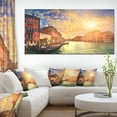 thumbnail image 1 of Majestic Sunset over Venice - Cityscape Canvas Art Print, 1 of 3