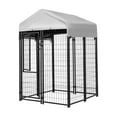 thumbnail image 4 of KennelMaster Welded Wire Dog Kennel, Indoor & Outdoor Use, Waterproof Cover Included, Black, 4 ft x 4 ft  x 6ft, 4 of 12