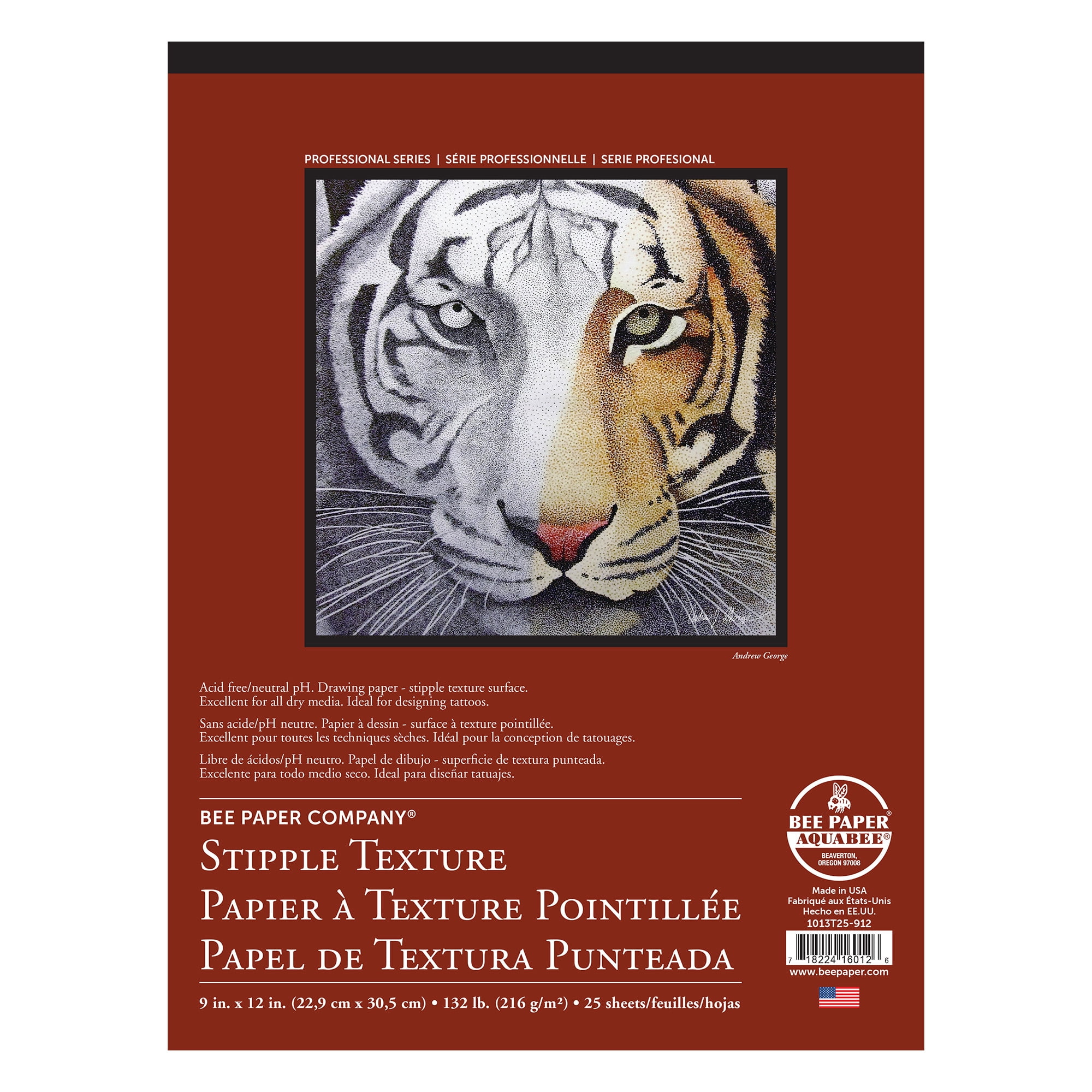 Bee Paper Stipple Paper Pad 9" x 12" - Walmart.com