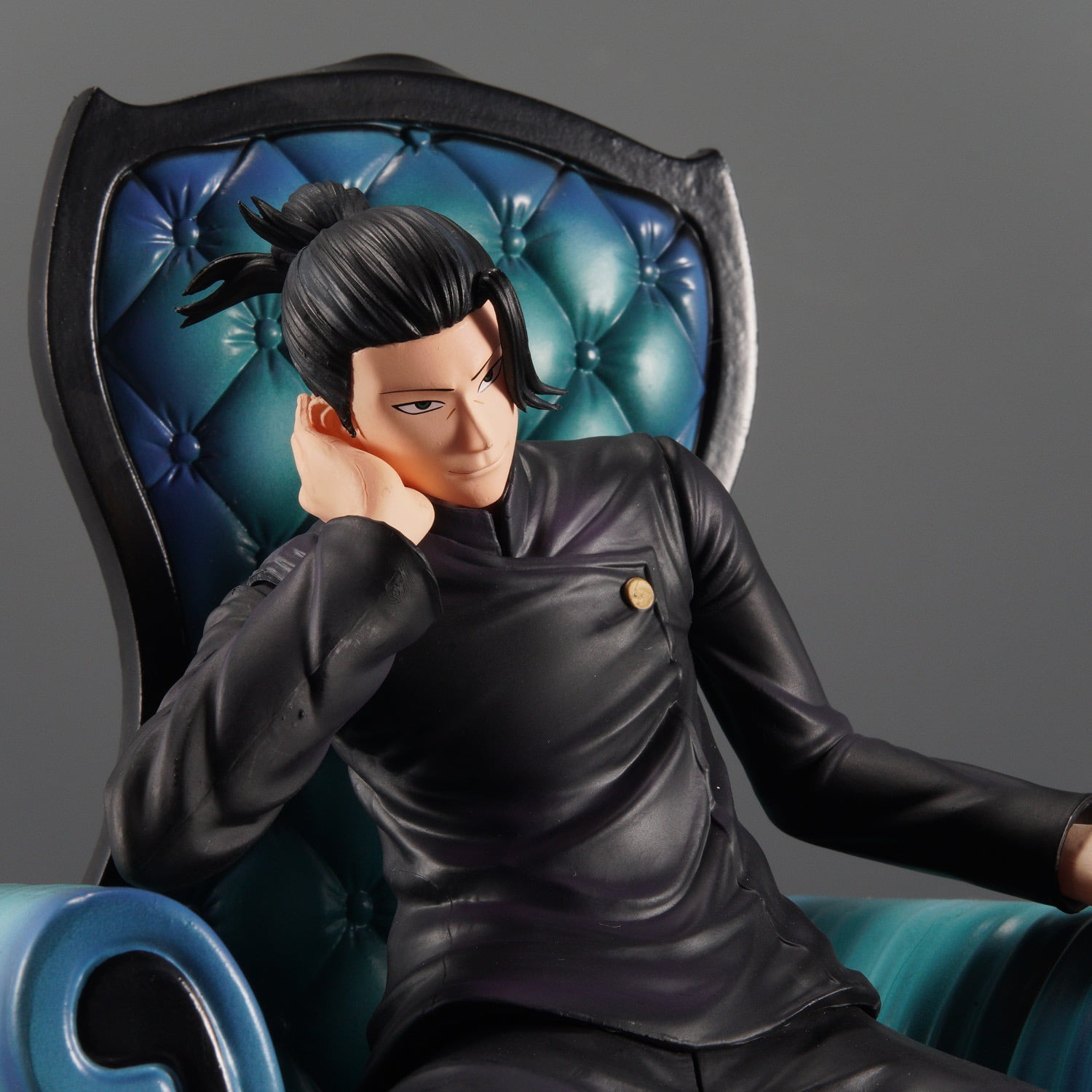Geto Suguru Figure, Gojo Satoru‌‌ Figure, 2pc Sitting Sofa Action Figures 24cm/9.4inch Handmade PVC Characters Collectible Souvenirs for Anime Fans Gifts (b)