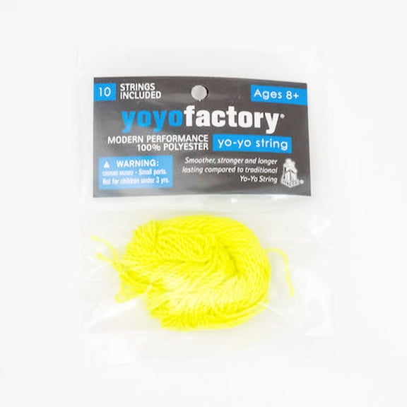 YoYoFactory Yo-Yo String- 10 Pack -Polyester Strings (Yellow)