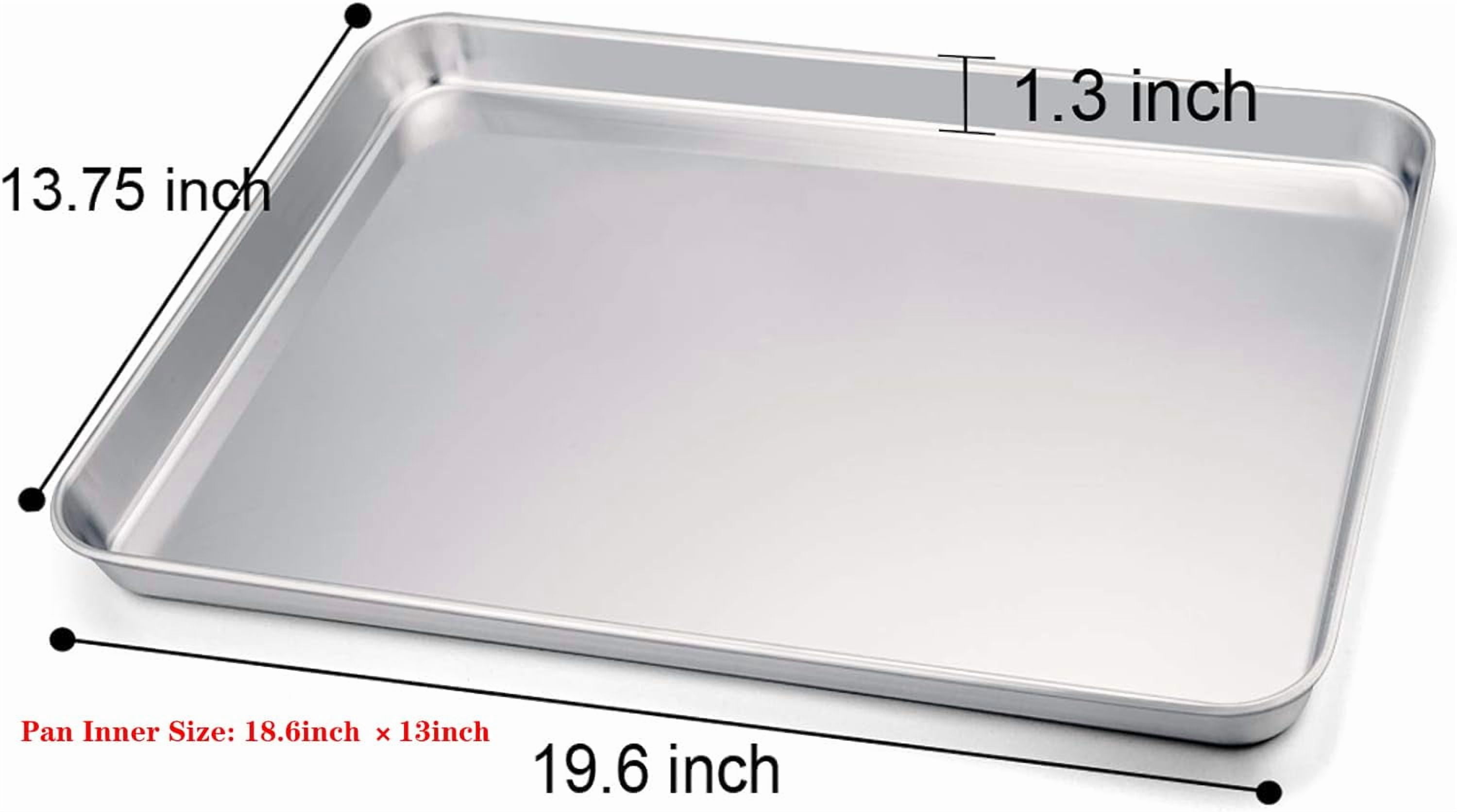 Baking Sheet Set Half Pans Stainless Steel 20x14x1.5in 2-Piece