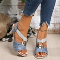 thumbnail image 2 of Mepaouo Women's Low Kitten Heels T Strap Platform Sandals Open Toe Dress Wedding Prom Pumps, 2 of 8