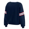 thumbnail image 3 of Women's WEAR by Erin Andrews Navy  New England Patriots Lace-Up Sweater, 3 of 4