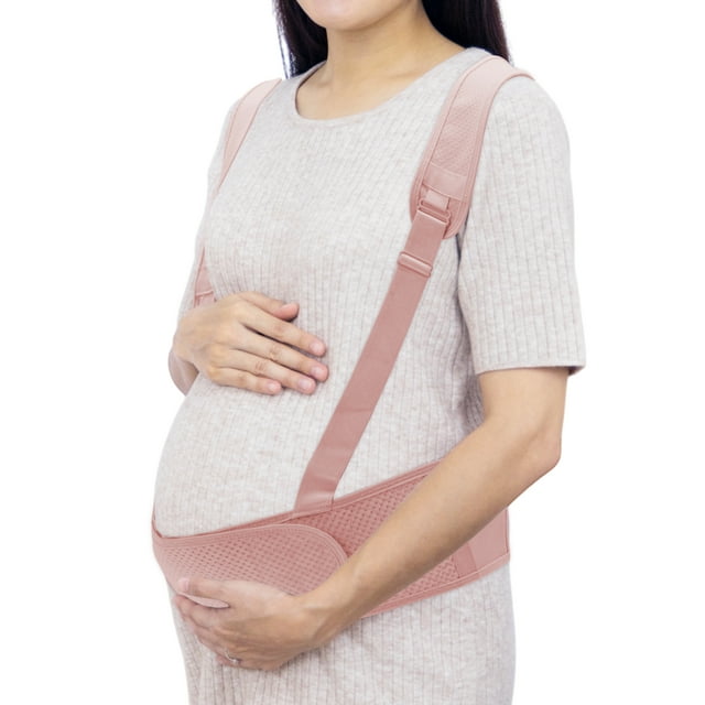 Banda de soporte para el vientre de embarazo Unique Bargains, bandas de soporte para el vientre, bandas para mujeres embarazadas, banda de maternidad con correas ajustables, grande, rosa