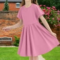 thumbnail image 5 of Bxsruta Short Sleeve Casual Dress with Pockets and Loose Fit, Comfortable Stretchy Fabric for Daily Wear, Holiday Activities, and Outdoor Gatherings, 5 of 8