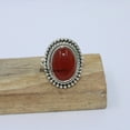 thumbnail image 2 of Fine Silver Red Onyx Ring for Women Handmade in Jaipur, 2 of 4
