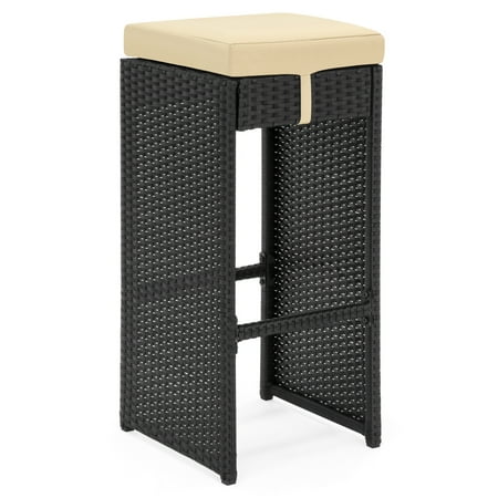 Best Choice Products 7 Piece Outdoor Rattan Wicker Bar Dining Patio Best Choice Products 7 Piece Outdoor Rattan Wicker Bar Dining Patio Furniture Set W Gl Table Top 6 Stools Black