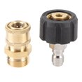 thumbnail image 1 of Adaptateur pour Laveuse à Pression, Raccords à Raccord Rapide, Laiton, 3/8 Po, vers M22 Mâle Femelle, Ensemble d'Adaptateurs pour Laveuse à Pression, 1 of 7