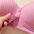 thumbnail image 5 of GERsome Front Closure Bras for Women Wireless Snap Comfort Full Coverage Seamless Supportive Bralettes Pink 2XL, 5 of 6