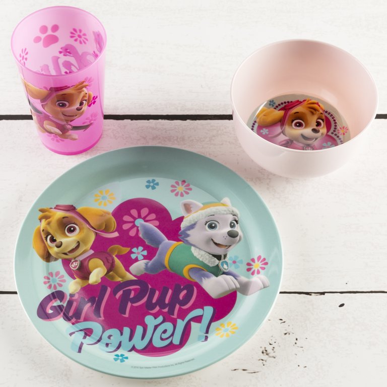 Zak Designs Paw Patrol Dinnerware Set, Skye Everest, 5-Pieces