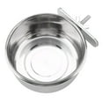 thumbnail image 3 of Comedero de acero inoxidable para comida y agua, comedero para loros y periquitos, accesorio para jaula de pájaros M, 3 of 14