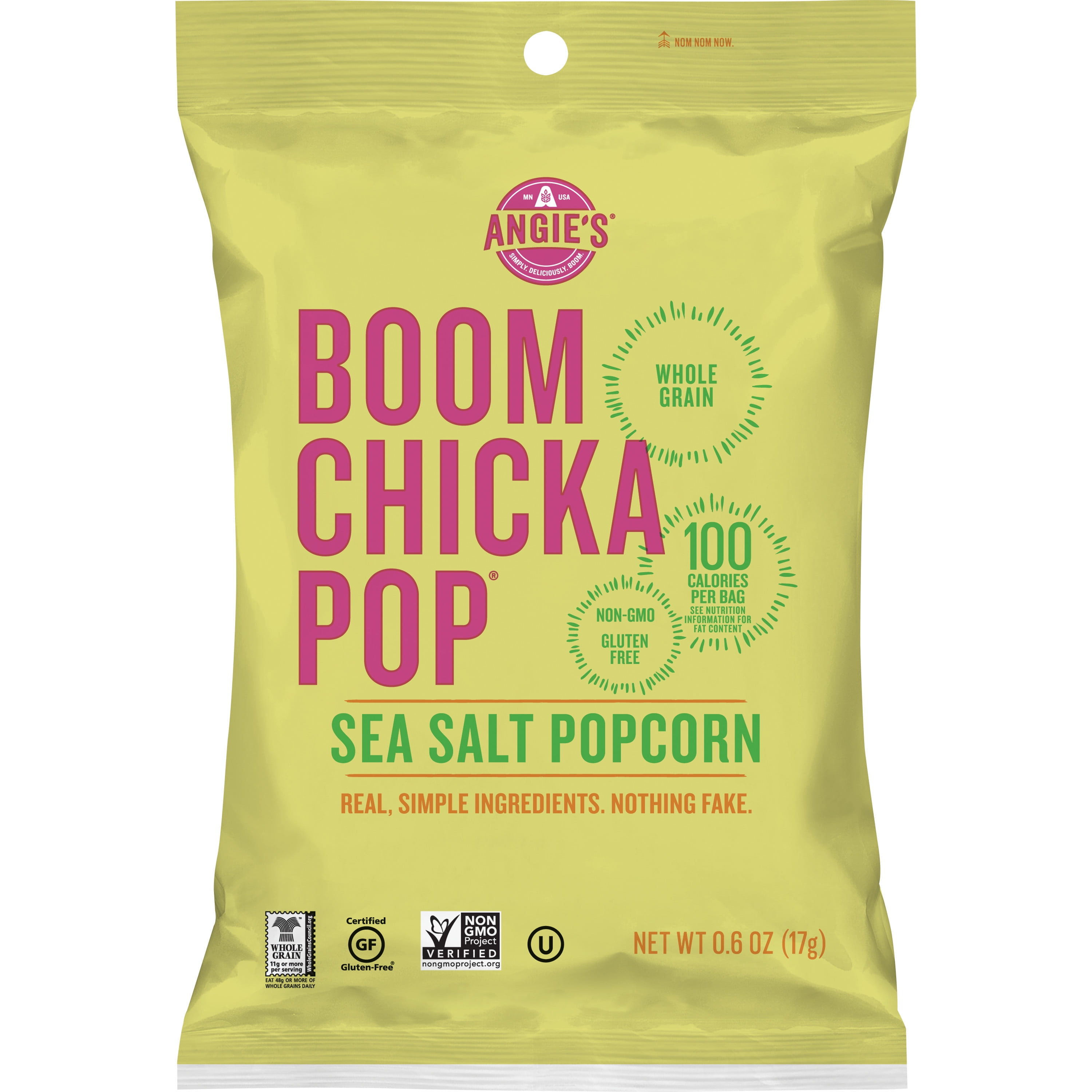 Angie's BOOMCHICKAPOP Sea Salt Popcorn, 0.6 oz. - Walmart.com - Walmart.com