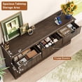 thumbnail image 6 of ANPOO Fluted 9 Drawer Dresser with Charging Station, 63'' Wide Farmhouse Wood Clothes Storage Organizer with Fluted Fronts & Metal Handle, for Bedroom, Living Room, Entryway, 6 of 9