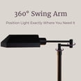 thumbnail image 3 of Lavish Home Adjustable Floor Lamp with 360 Degree Swing Arm (Black), 3 of 6