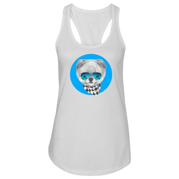 A Pomeranian With Sunglasses Tank Women -Image by Shutterstock, Female Small