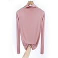 thumbnail image 1 of Besolor Hauts de Pyjama pour Femmes Grande Taille à Demi-Col Roulé, Chandails à Manches Longues, Fins et Confortables, Automne Hiver, Décontractés, sous-Chandails de Couleur Unie, 1 of 2
