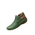 thumbnail image 2 of Willtoo Women Ankle Boots for Plantar Dressy Faux Leather Walking Shoes Comfort Fall Winter Travel Hiking Flats Green US-7.5（EU-39）, 2 of 3