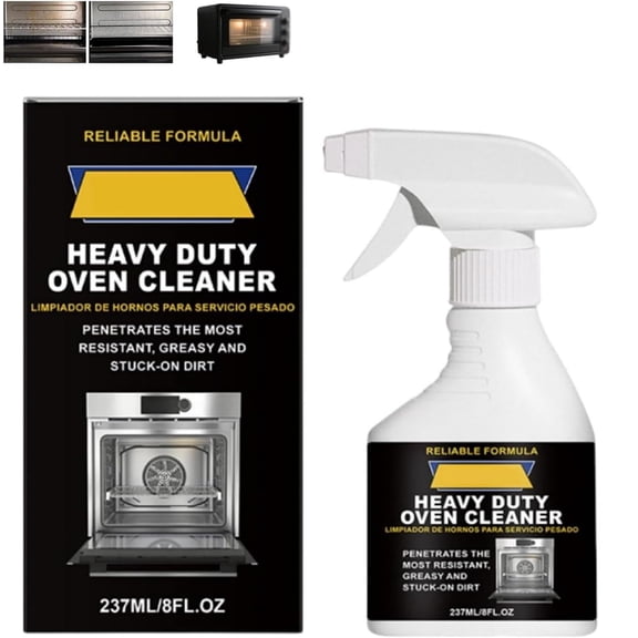 Heavy Duty Oven Cleaner Spray, Oven & Grill Cleaner Spray, All Purpose Cleaner, Stove Top Cleaner,Fast-Acting Stubborn Grease, Oil & Burnt Grime Cleaner for Stovetops, Hoods & Cabinets, 237ML