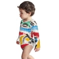 thumbnail image 3 of Xecao Colorful Abstract Bumper Cars Print Baby unisex-baby Cotton Long-sleeve Bodysuits-3 Months, 3 of 6