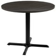 thumbnail image 3 of Emma + Oliver 36" Round Multi-Purpose Conference Table in Rustic Gray-Meeting Table for Office, 3 of 12